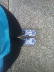 This is my trusty pair of Brooks Ghost 5s.  Not pink, but they'll certainly do :)