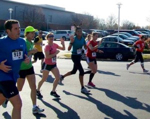 Me and a few work buddies!  Across the street is the Y where I teach classes!