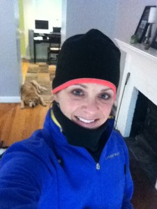 It's Yoga Kerri! She continues to be a great friend from work, and I'm so grateful that life threw us together.  Check the background, you can see Alley, the snuggle-dog!