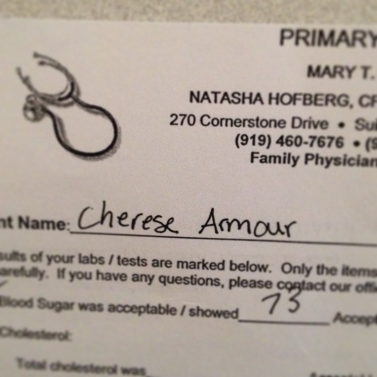 This is how my general practitioner has taken to spelling my name.  Time to find a new GP...