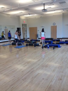 This was pre-training, and pre-shoulder shredding workout!